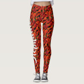 Juicy Red Ripe aardbeien, gepersonaliseerde naam Leggings (Voorkant)