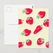 Juicy Red Strawberries Briefkaart (Beige) (Voorkant / Achterkant)