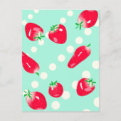 Juicy Red Strawberries Briefkaart (Mint) (Voorkant)