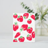 Juicy Red Strawberries Briefkaart (wit) (Staand voorkant)
