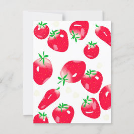 Juicy Red Strawberries Briefkaart (wit)