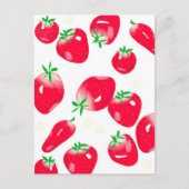 Juicy Red Strawberries Briefkaart (wit) (Voorkant)