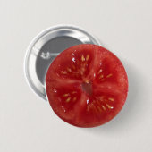 Juicy Red Tomato Ronde Button 5,7 Cm (Voorkant /achterkant)
