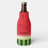 Juicy Red Watermelon gepersonaliseerd Flesjeskoeler (Fles Voorkant)