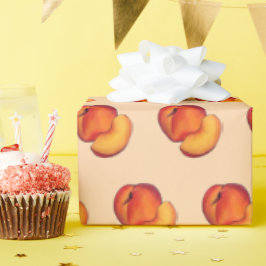 Juicy Ripe Summer Peach Georgia Peaches Fruit Cadeaupapier
