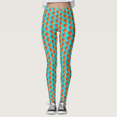Juicy Ripe Summer Peach Georgia Peaches Fruit Leggings (Voorkant)