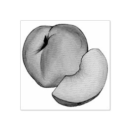 Juicy Ripe Summer Peach Georgia Peaches Fruit Rubberstempel