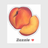 Juicy Ripe Summer Peach Georgia Peaches Fruit Sticker (Vel)