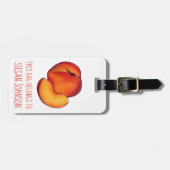 Juicy Ripe Summer Peach Peaches Stone Fruit Bagagelabel (Voorkant horizontaal)