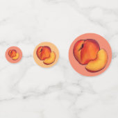 Juicy Ripe Summer Peach Peaches Stone Fruit Confetti (Achterkanten)