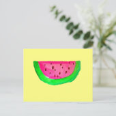 Juicy roze watermeloen briefkaart (Staand voorkant)