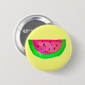 Juicy roze watermeloen ronde button 5,7 cm (Voorkant /achterkant)