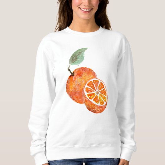 Juicy Sinaasappels Waterverf Trui (Voorkant)