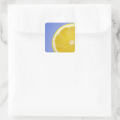 Juicy Slice of Lemon Vierkante Sticker (Tas)