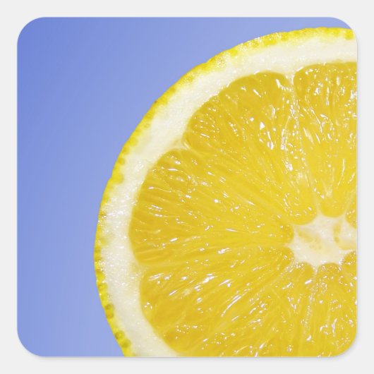 Juicy Slice of Lemon Vierkante Sticker (Voorkant)