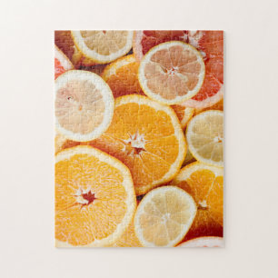 Juicy Sliced Citrus Fruits Legpuzzel