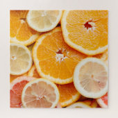 Juicy Sliced Oranje Citrus Fruits Legpuzzel (Horizontaal)
