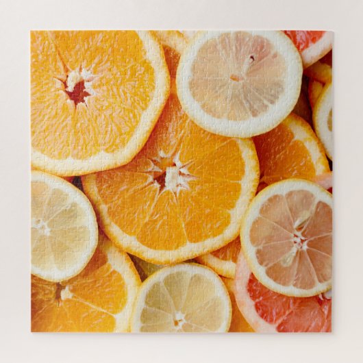 Juicy Sliced Oranje Citrus Fruits Legpuzzel (Verticaal)