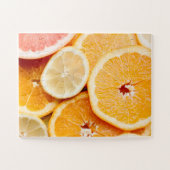 Juicy Sliced Oranje Citrus Fruits Legpuzzel (Horizontaal)