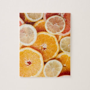 Juicy Sliced Oranje Citrus Fruits Legpuzzel