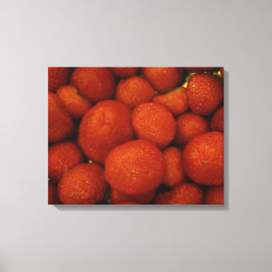Juicy Strawberries Canvas afdrukken