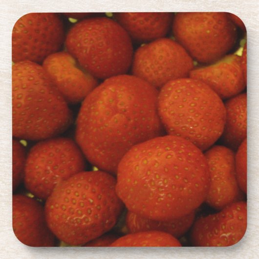 Juicy Strawberries Cork Onderzetter (Voorkant)