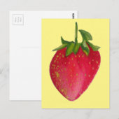 Juicy Strawberry fruit waterverf macro art Briefkaart (Voorkant / Achterkant)