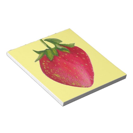 Juicy Strawberry fruit waterverf macro art Notitieblok (Schuin)