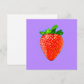 Juicy Strawberry in Pop Art Style Feestdagenkaart (Voorkant / Achterkant)