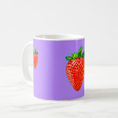 Juicy Strawberry in Pop Art Style Koffiemok (Voorkant links)