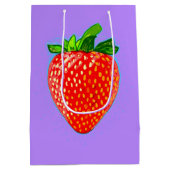 Juicy Strawberry in Pop Art Style Medium Cadeauzakje (Achterkant)