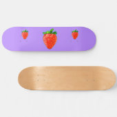 Juicy Strawberry in Pop Art Style Persoonlijk Skateboard (Horizontaal)