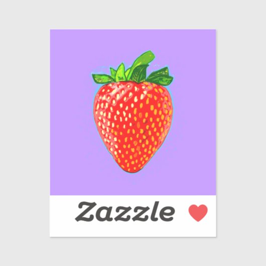 Juicy Strawberry in Pop Art Style Sticker (Vel)