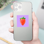 Juicy Strawberry in Pop Art Style Sticker (Telefoon)