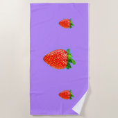 Juicy Strawberry in Pop Art Style Strandlaken (Voorkant)