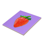 Juicy Strawberry in Pop Art Style Tegeltje (Zijkant)