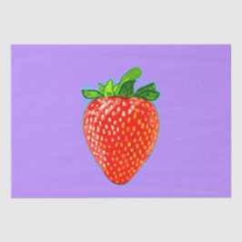 Juicy Strawberry in Pop Art Style Tissuepapier