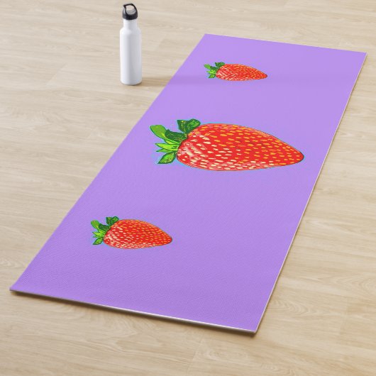 Juicy Strawberry in Pop Art Style Yogamat (In situ)