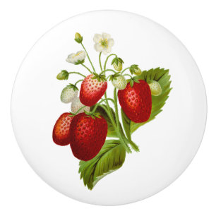 Juicy Strawberry Kitchen Drawer Knob Keramische Knop