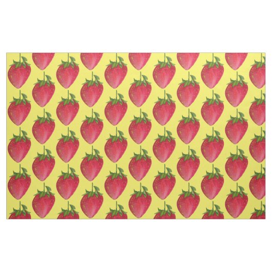 Juicy Strawberry pop waterverf Stof (Fat Quarter)