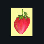 Juicy Strawberry waterverf macro fruit pop art Canvas Afdruk<br><div class="desc">Een sappig ontwerp van een grote rode,  pompige aardbeivrucht in macrostijl,  geschilderd door de waterverf kunstenaar Sacha Grossel. Dit kunstfruitontwerp van de pop is kleurrijk en helder en zou zeker uw décor versterken. Perfect kunstcanvas voor fruitliefhebbers overal!</div>