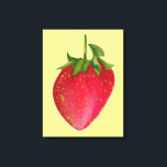 Juicy Strawberry waterverf macro fruit pop art Canvas Afdruk<br><div class="desc">Een sappig ontwerp van een grote rode, pompige aardbeivrucht in macrostijl, geschilderd door de waterverf kunstenaar Sacha Grossel. Dit kunstfruitontwerp van de pop is kleurrijk en helder en zou zeker uw décor versterken. Perfect kunstcanvas voor fruitliefhebbers overal!</div>