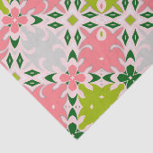 Juicy Summer Green en Watermelonroze Patroon Tissuepapier (Detail)