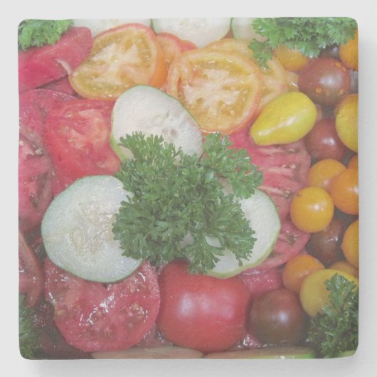 Juicy Tomato Stenen Onderzetter (Voorkant)