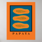 Juicy Trio Papaya Oranje Poster (Voorkant)