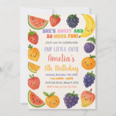 Juicy Tropical Birthday Invitation Kaart (Voorkant)