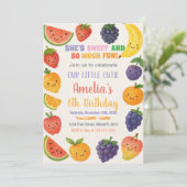 Juicy Tropical Birthday Invitation Kaart (Staand voorkant)