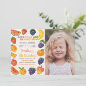 Juicy Tropical Birthday Invitation Kaart (Staand voorkant)