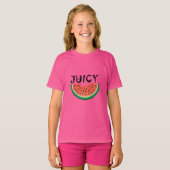 Juicy Watermelon - Girls' Basic T-Shirt (Voorkant volledig)