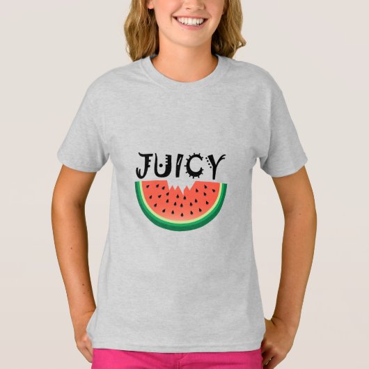 Juicy Watermelon - Girls' Basic T-Shirt (Voorkant)